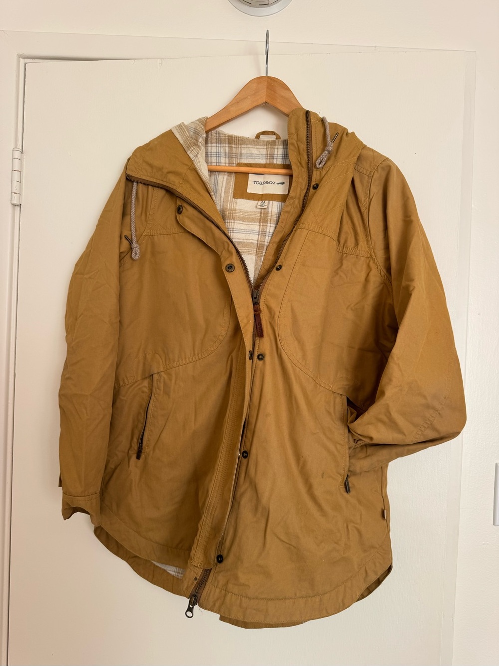 Toad&Co Hooded Field Jacket in Mustard Brown
